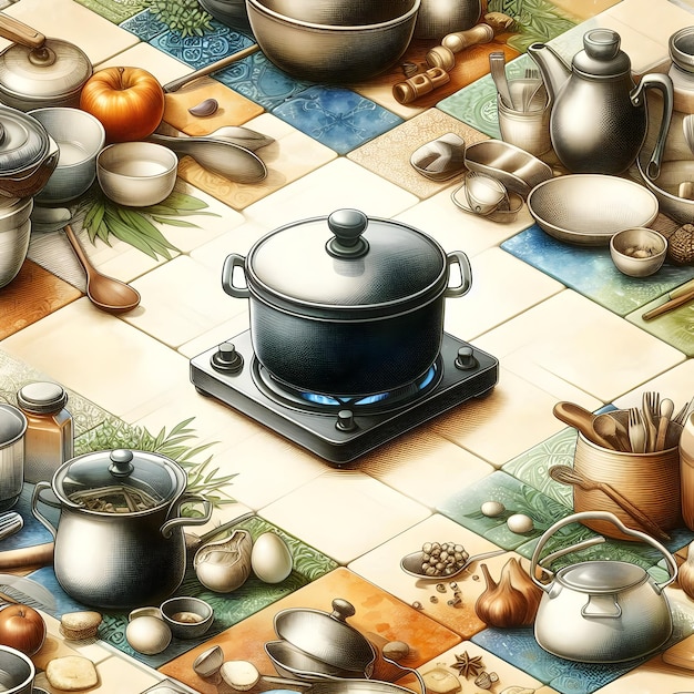 Gotujące garnki na kuchence