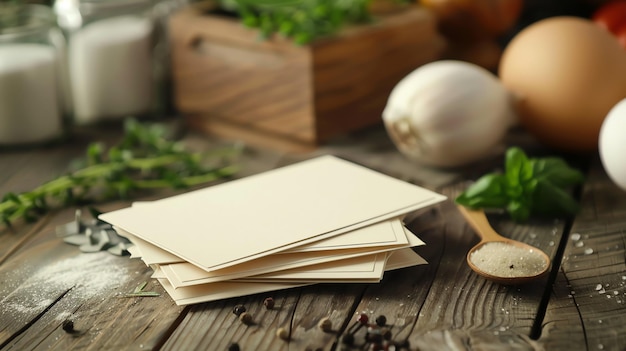 Karta kontaktowa z notatkami kulinarnymi