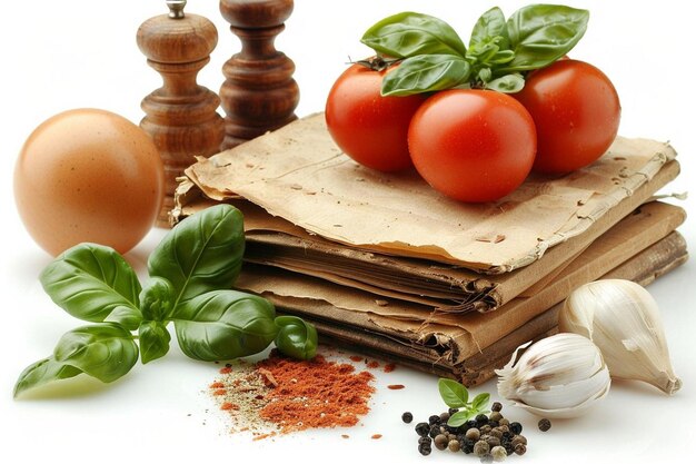 Zestaw składników kuchennych na stole